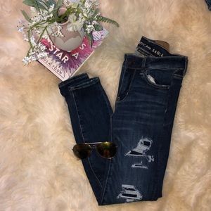 2/$30 American Eagle AE Jegging Jeans 00 Dark Wash
